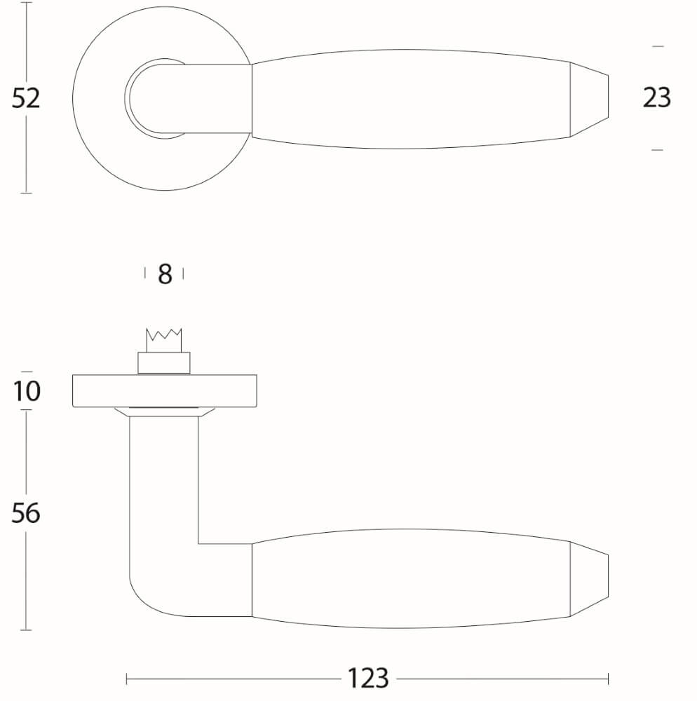 Moderner Türgriff Combi Gefederter Edelstahl Intersteel 8714186061114