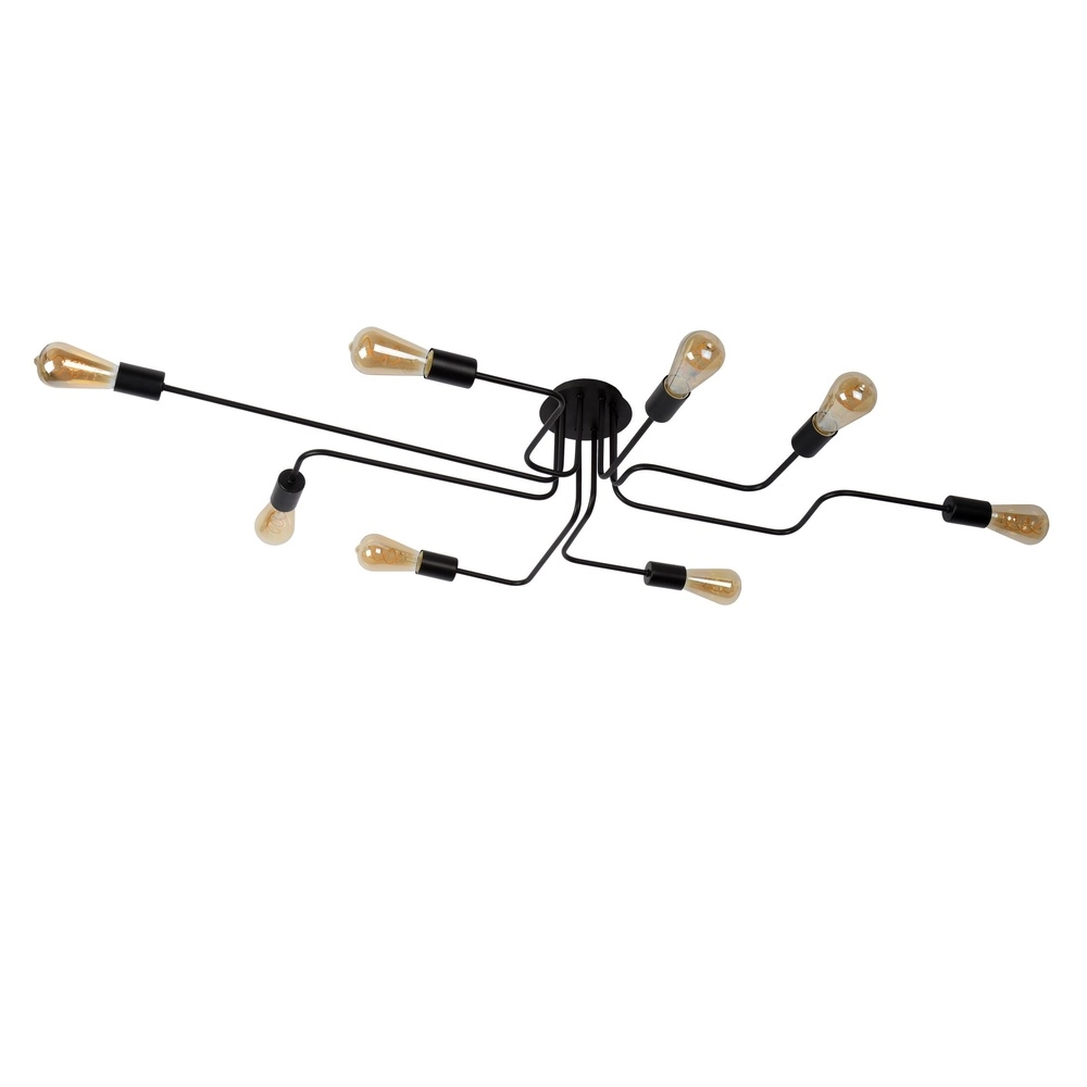 Deckenlampe Lester 8-Licht Schwarz