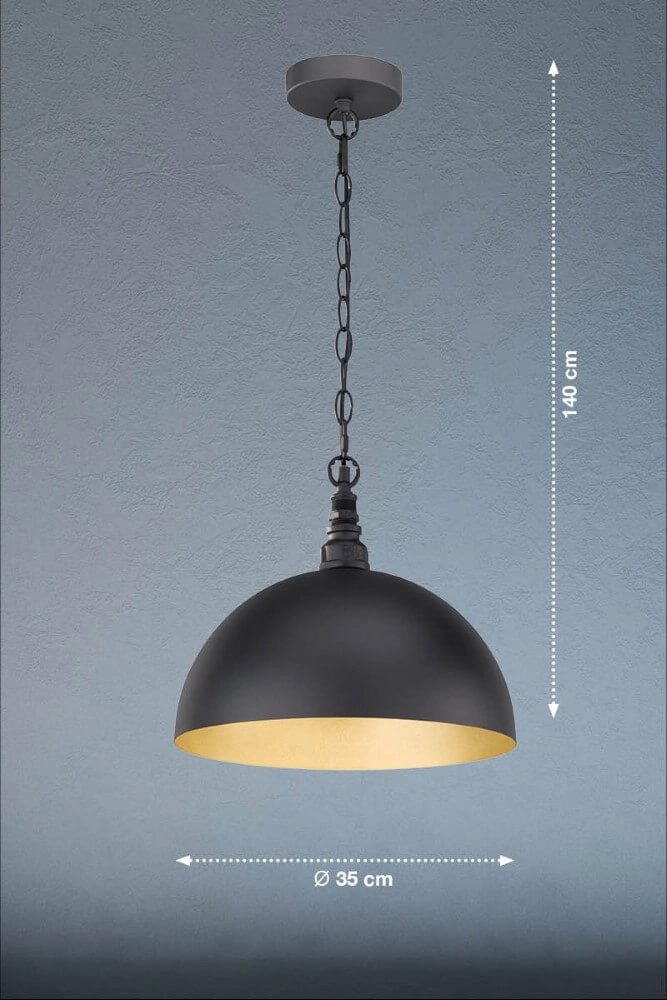 Industrielle Hängelampe Leitung Ø 35cm Fischer & Honsel 4003694606462