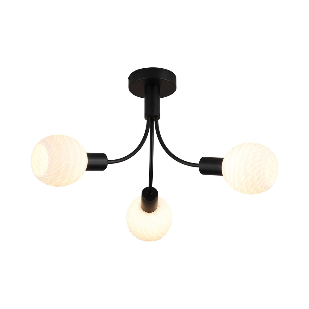 Deckenlampe Nova schwarz 3-flammig