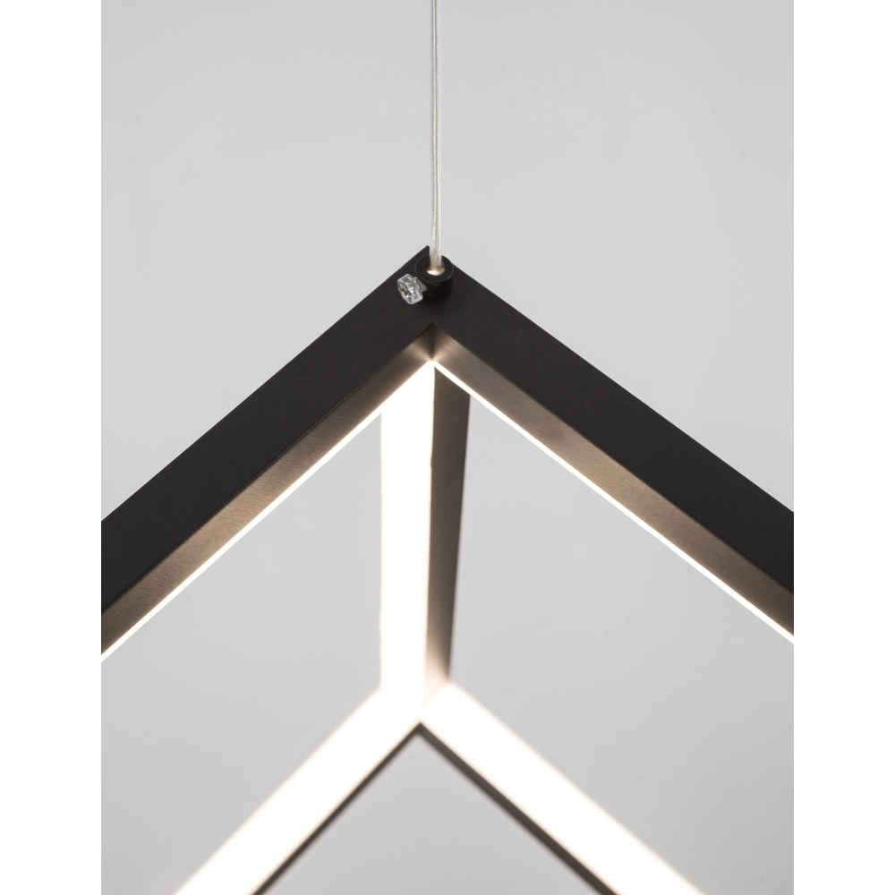 Quadratische Pendelleuchte Gabbia schwarz Lyora 5212017423399