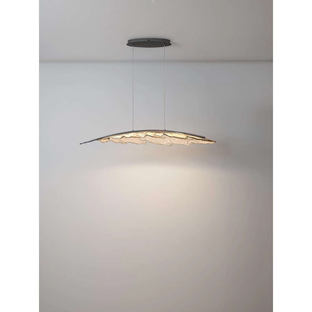 Design-Pendellampe Amado Anthrazit mit Mokka 131,5 cm Lyora 5212063500280
