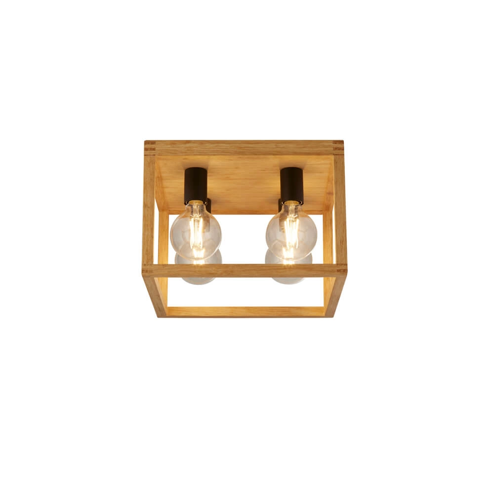 Holz Deckenlampe Square