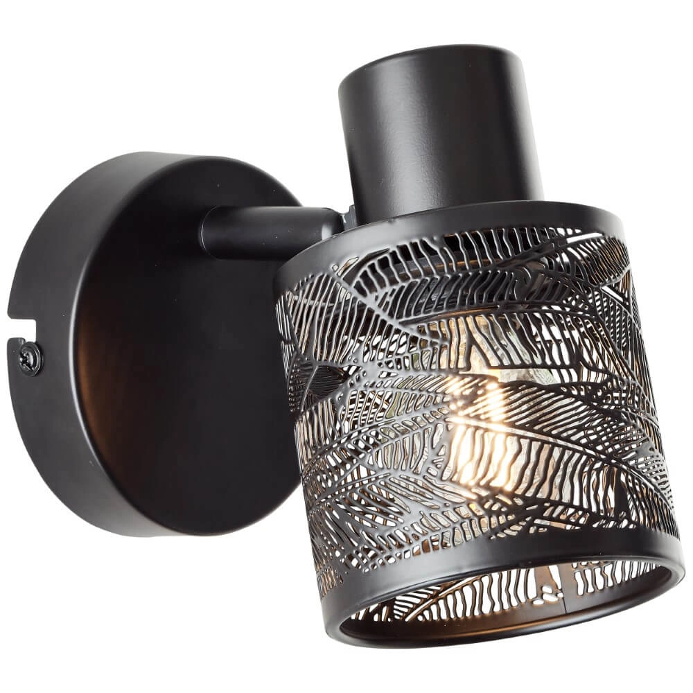 Schwarze Wandlampe Bano Brilliant 4004353413469