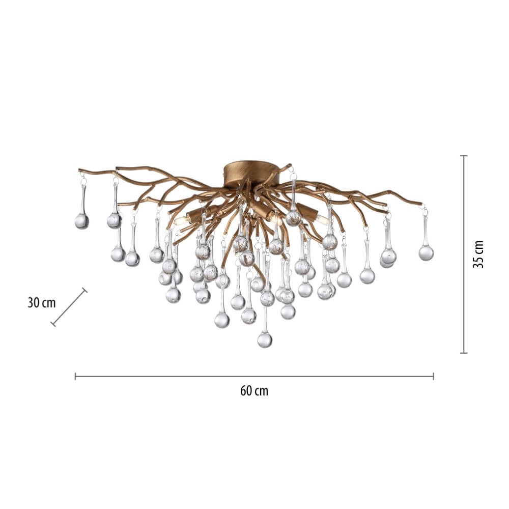 Kronleuchter Icicle Messing 60cm Paul Neuhaus 4012248352069
