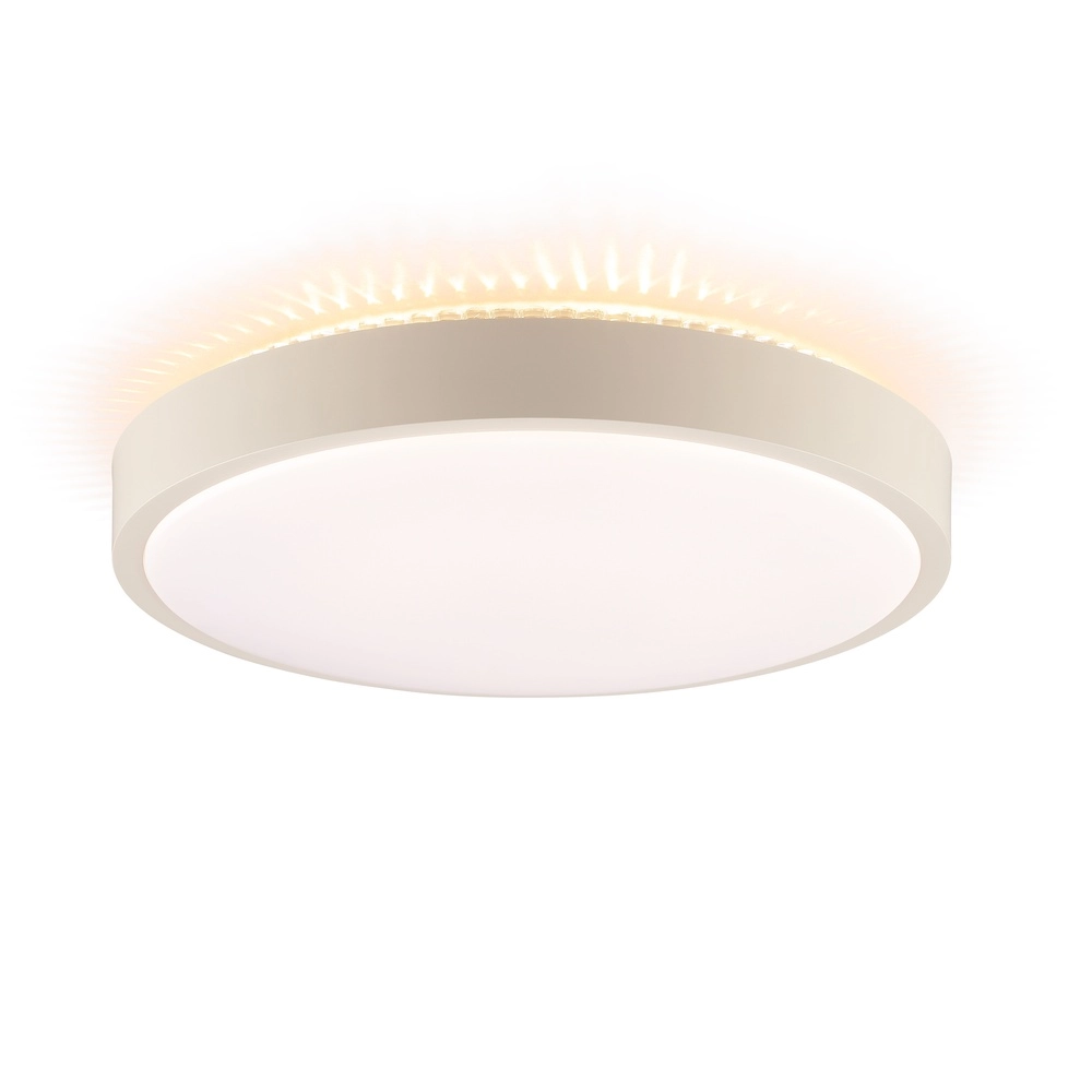Deckenlicht Solistra Sandbraun mit weißem Ø 34,5 cm Brilliant 4004353477614