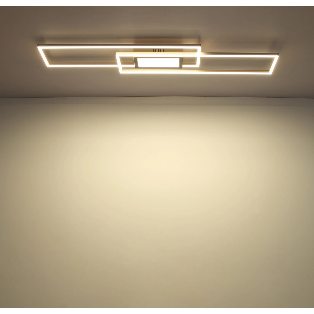 Längliche Deckenlampe Saunders Sandbraun Globo 9007371587353