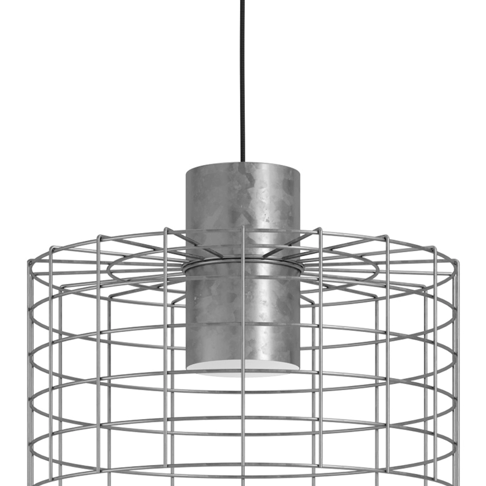 Graue Drahtlampe Milligan Ø 38cm Eglo 9002759436490
