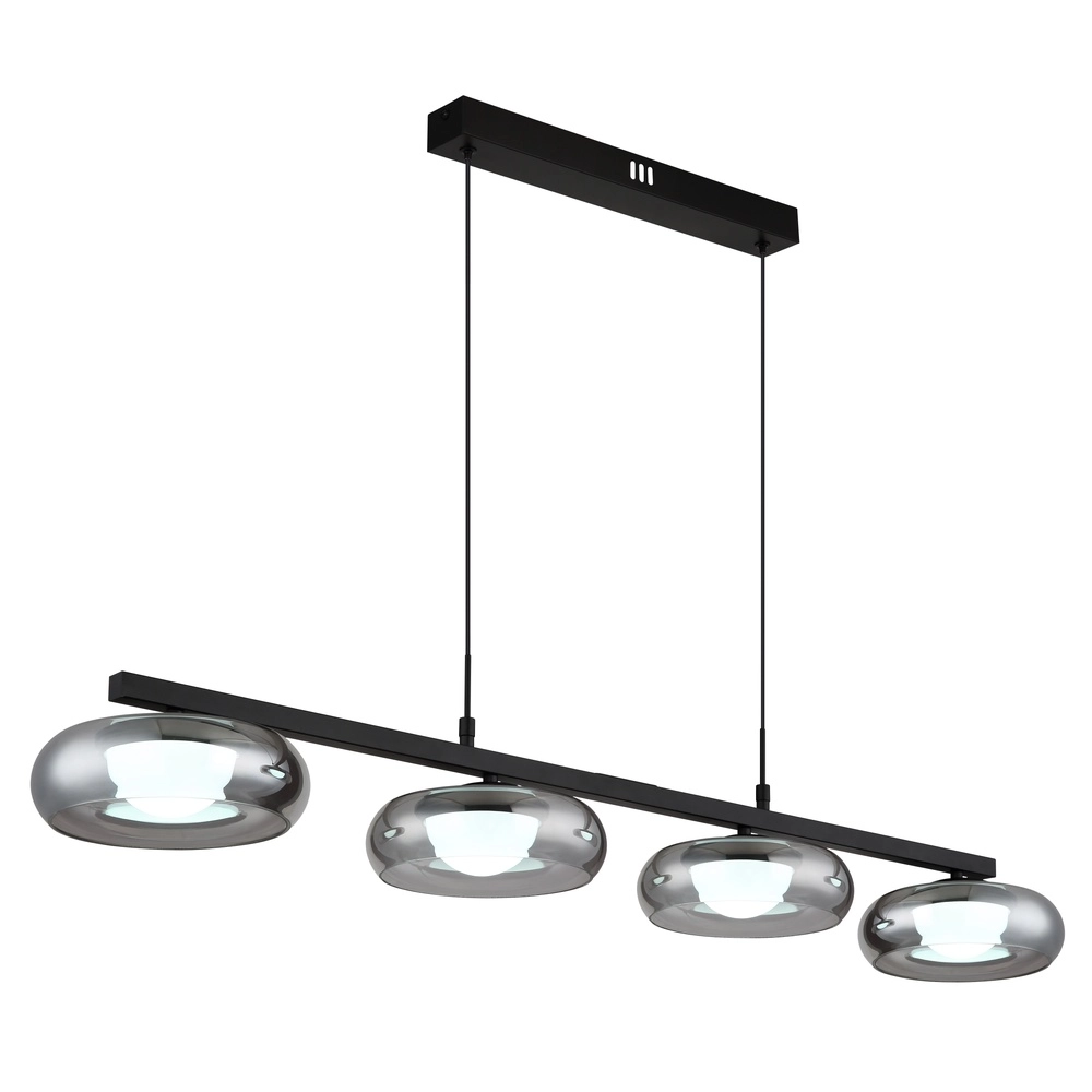 Design-Pendellampe Carlene 4-Licht Schwarz Globo 9007371569182