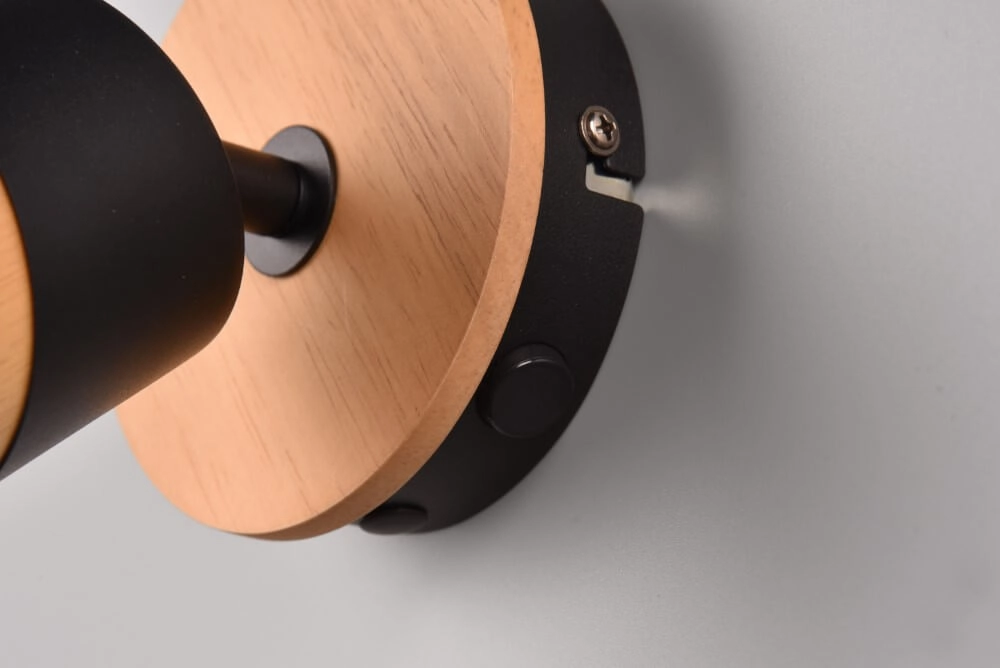 Deckenleuchte aus Holz mit Schwarz Aruni Trio 4017807585339