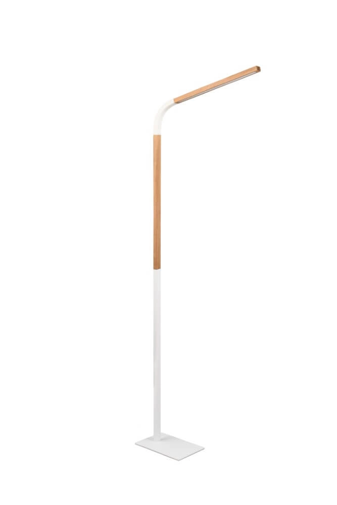 Flexible Leselampe Norris weiß mit Holz Trio 4017807600025