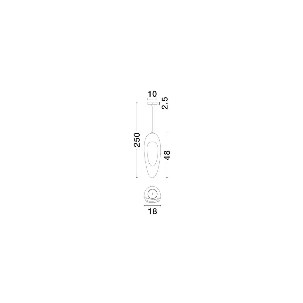 Natürliche Pendelleuchte Tempus grau 48cm Lyora 5212017476852