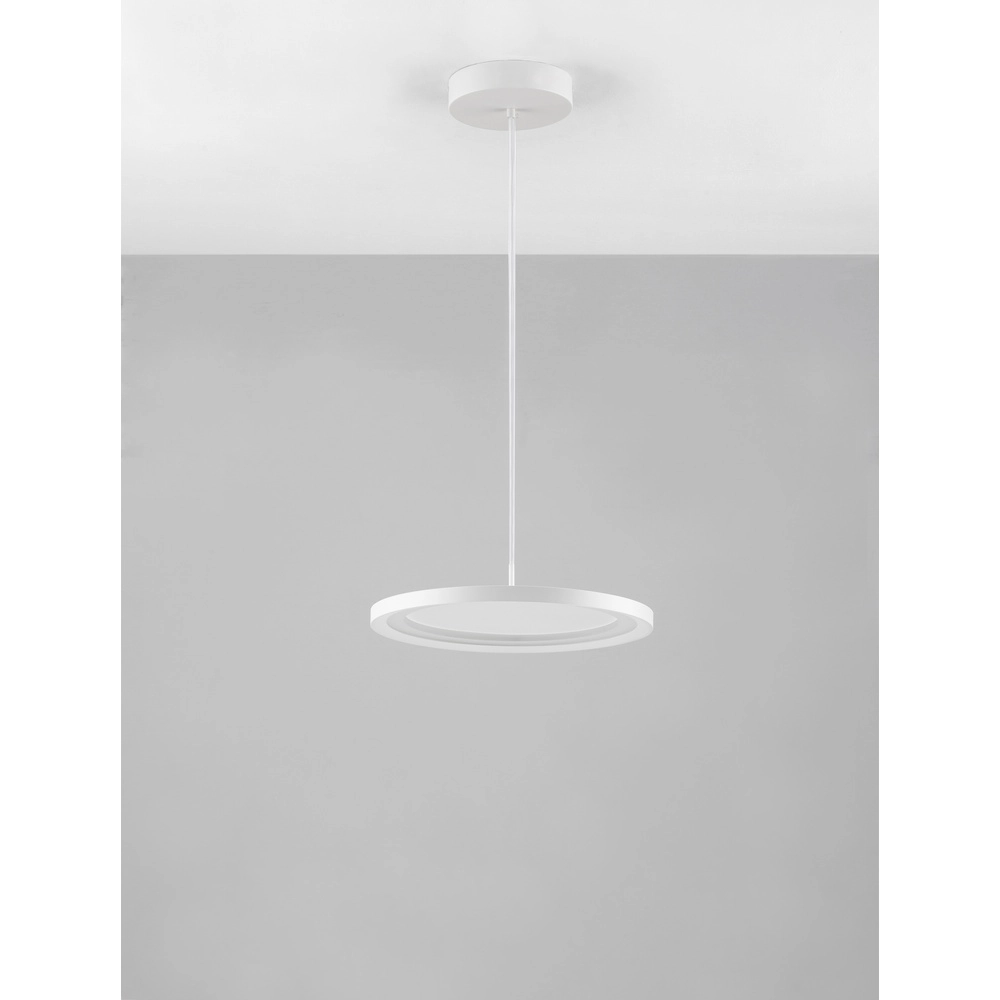 Schlanke Pendelleuchte Andria weiß Ø 40cm Lyora 5212017432018
