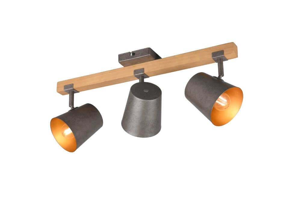 Stelle Bell 3-helles Antikgrau mit Holz Trio 4017807502589