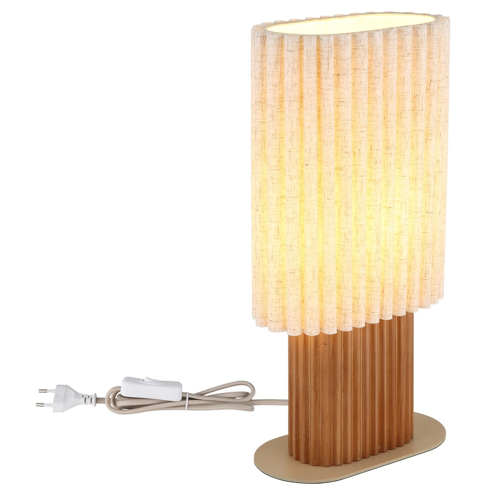 Einzigartige Tischlampe Jannie Braunes Oval Globo 9007371589906