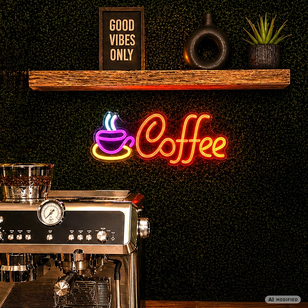 Neon-Wandlampe Neon-Tales "Kaffee" Brilliant 4004353477836