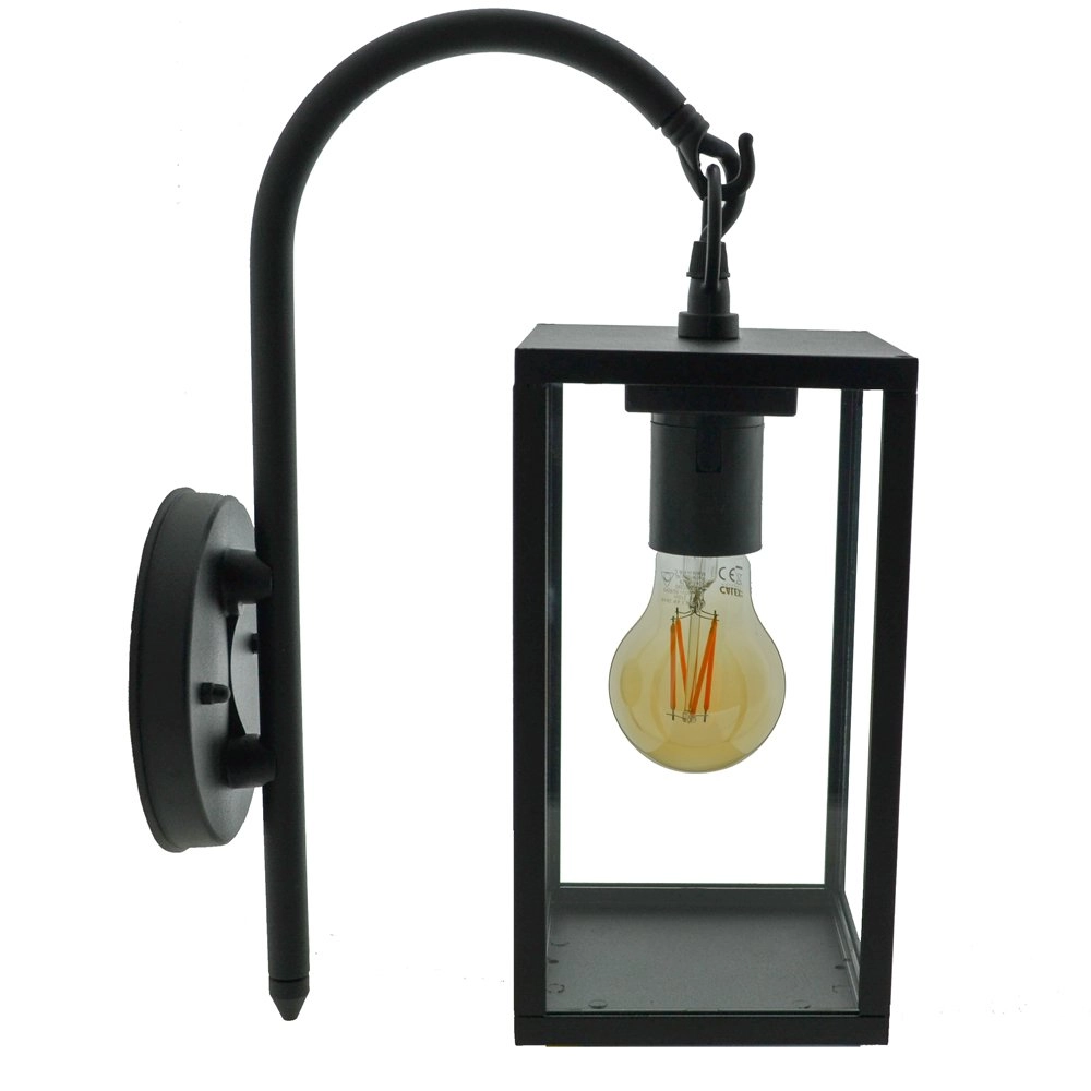 Ländliche Außenlampe Norway Down Schwarz Lyora 8716803509443