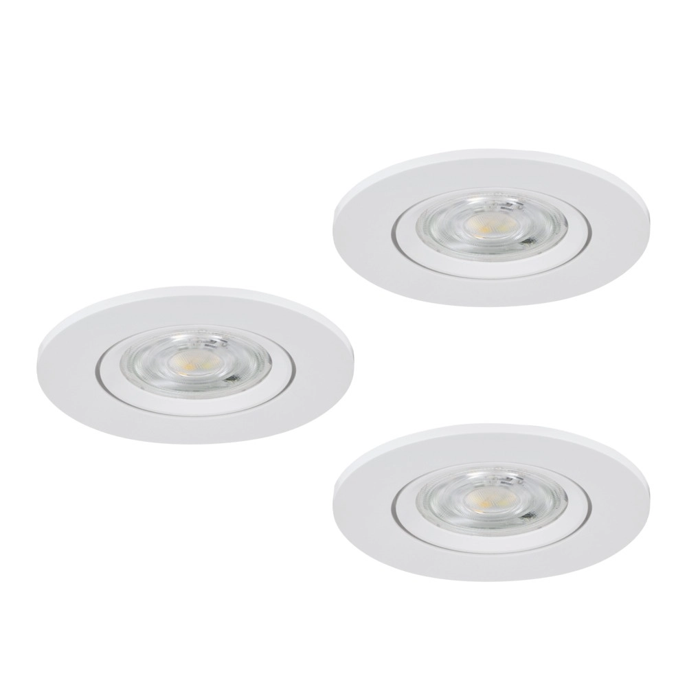 Set mit 3 Einbaustrahlern Barranco weiß Ø 8,4cm IP44 - 4000K Eglo 9008606359301