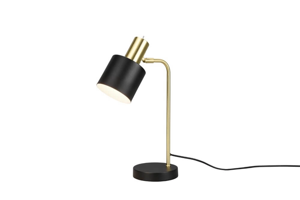Designer-Schreibtischlampe Adam Schwarz mit Gold Trio 4017807538984