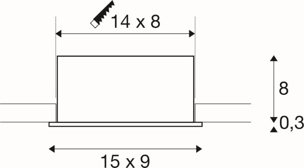 Quadratischer LED-Einbaustrahler Kadux Double 2x LED - weiß - 3000K SLV 4024163279079