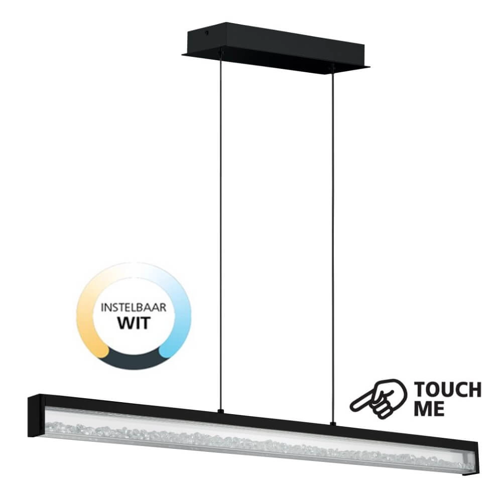 LED-Hängelampe Cardito 1 100cm - schwarz