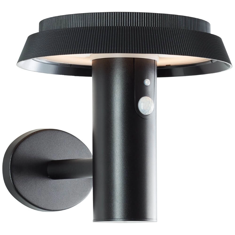Schwarze Wandlampe Alvero mit Sensor Brilliant 4004353437823