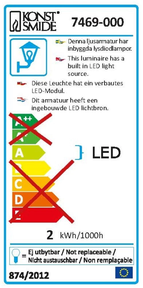 Einbauspot Mini Led (extension) Graue Expansion KonstSmide 7318307469004