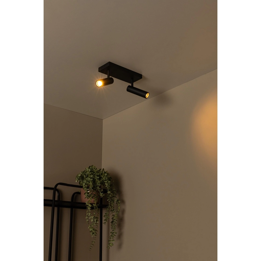 Elegante Deckenlampe Grado 2-Licht Schwarz Lucide 5411212221674