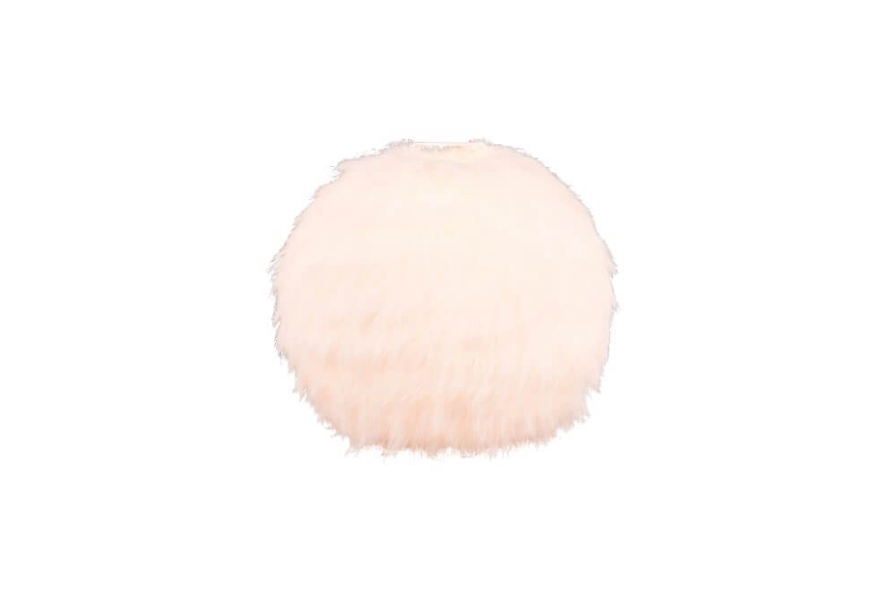 Tischlampe aus Stoff Furry creme Ø 30cm Trio 4017807600131