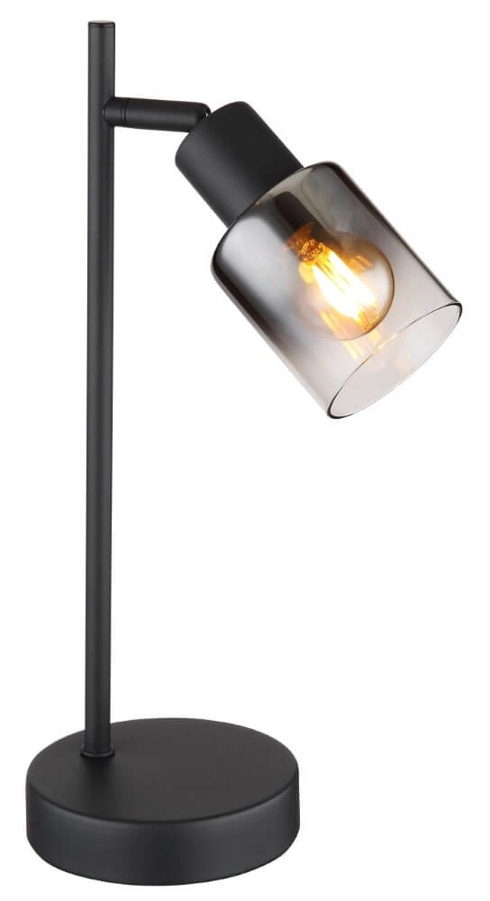 Tischlampe Hubertus mit Rauchglas