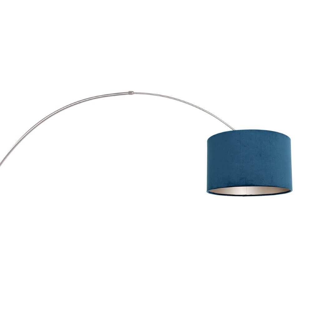 Wandbogenlampe Sparkled Edelstahl mit Blau Steinhauer 8712746147346