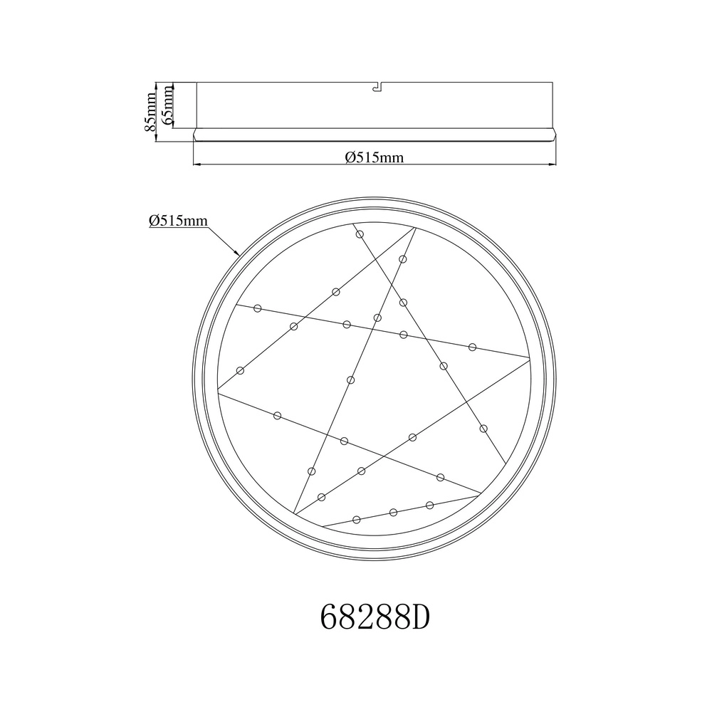 Schwarze Deckenlampe Mirrora Ø 51,5 cm Globo 9007371575848