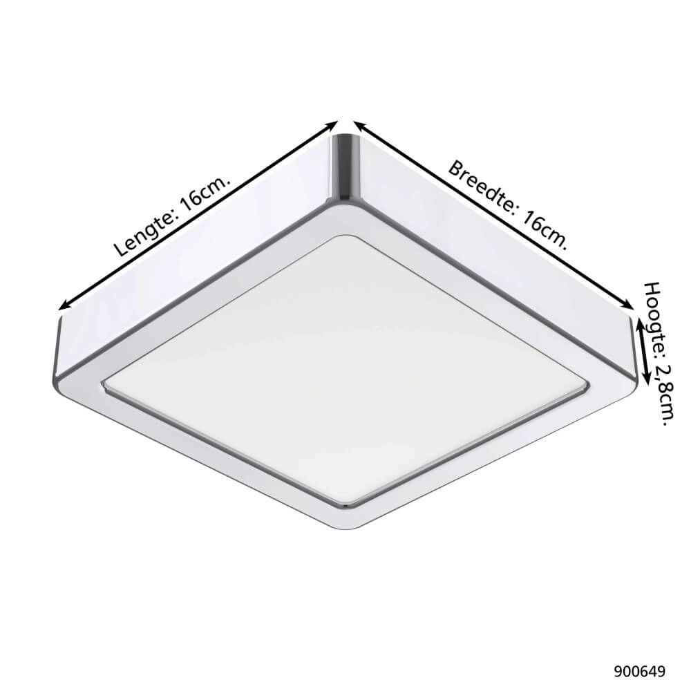 Badezimmerlampe Fueva 5 IP44 – Chrom – 16 cm Eglo 9008606245321
