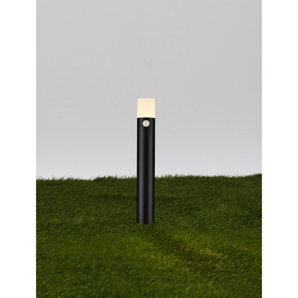 Design-Gartenleuchte Paul Schwarz mit Sensor