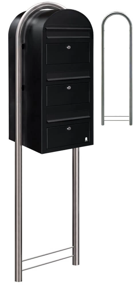 Briefkasten Trio 9005 Strukturiertes Schwarz Bobi 6417237015310