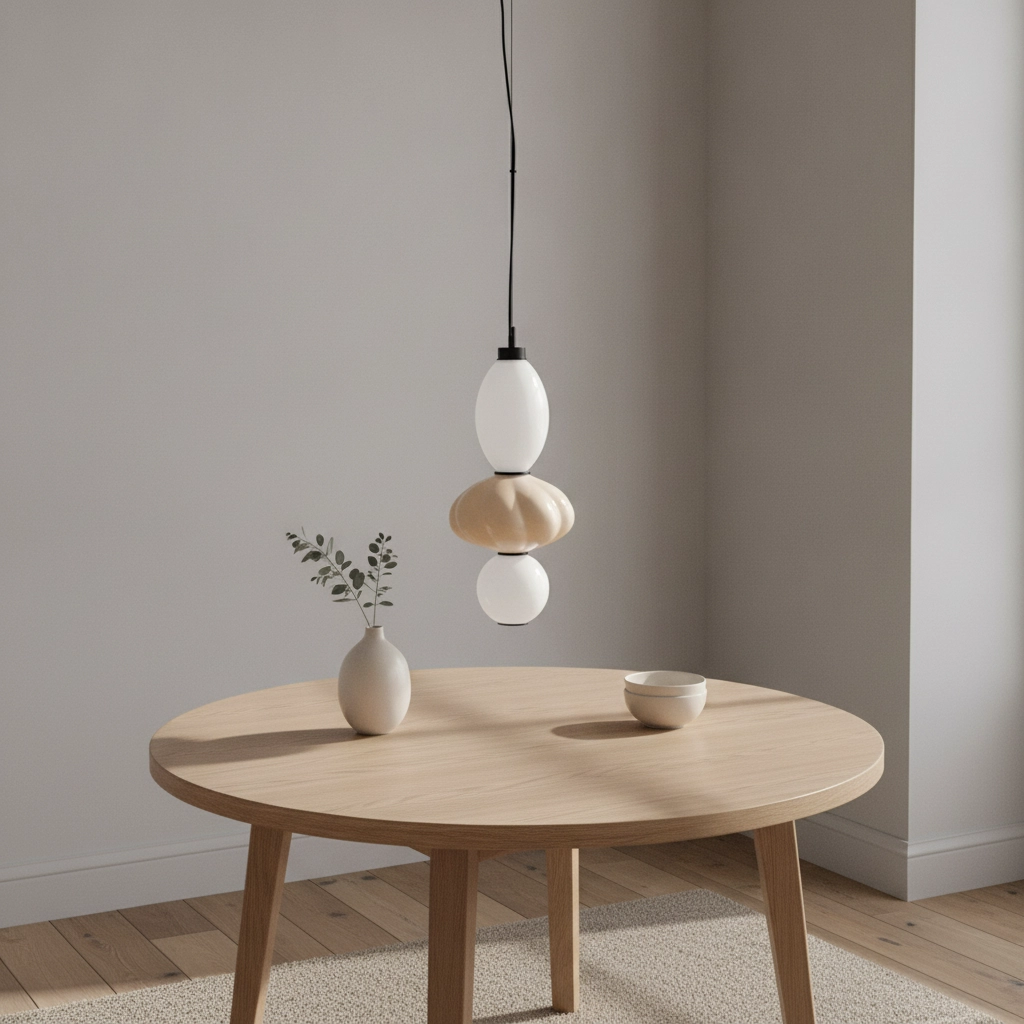 Pendelleuchte Oneta weiß - beige