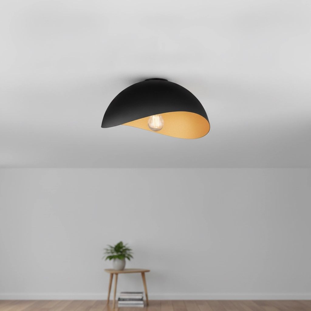 Deckenlampe Opsi schwarz mit gold Ø 30cm