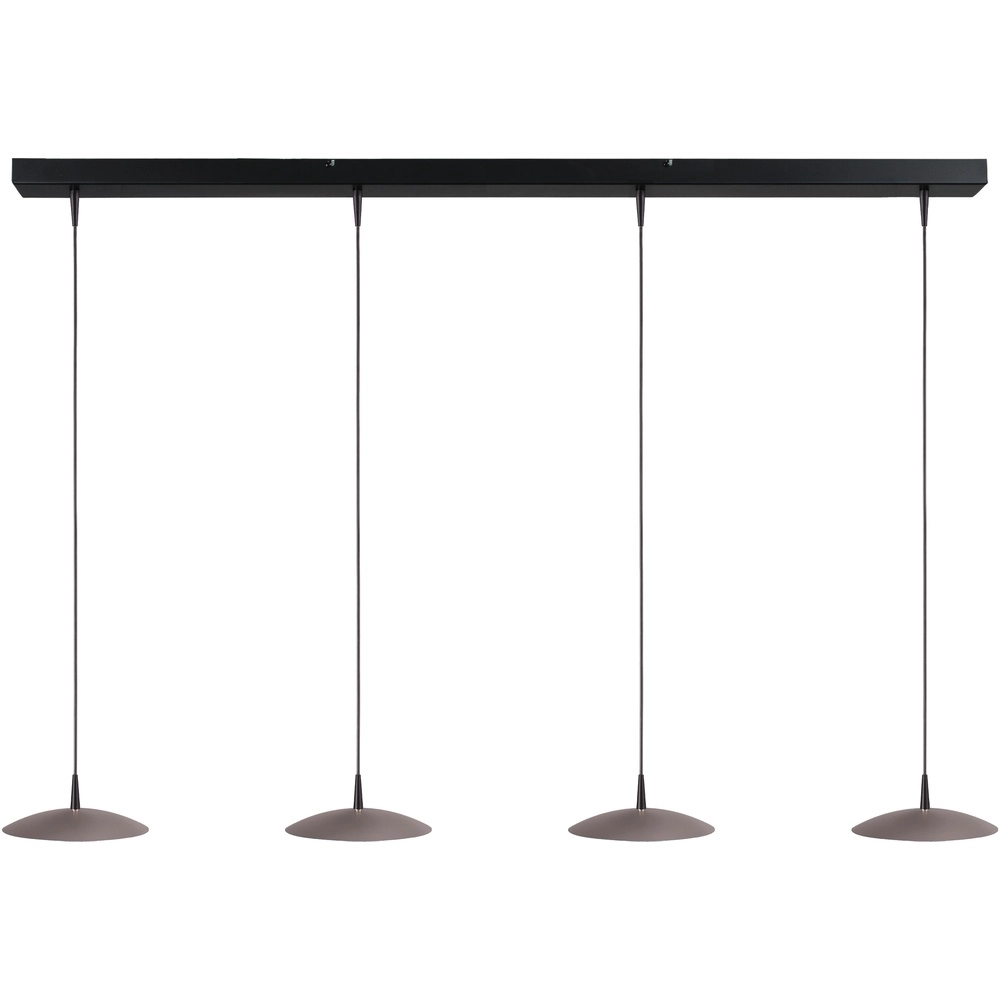 4-Licht Pendellampe Scala 130 cm schwarz mit Nickel Ø 20 cm