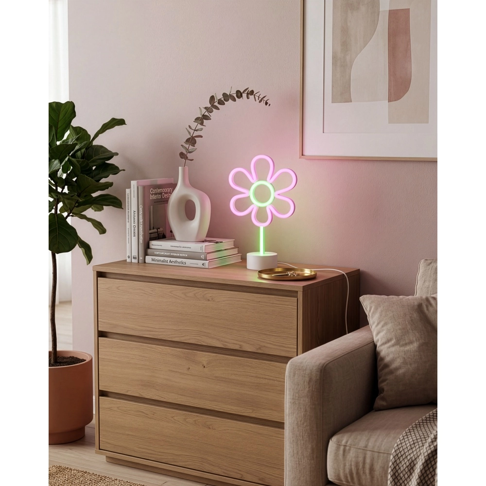 Tischlampe Rose Blüte Trio 4017807681222