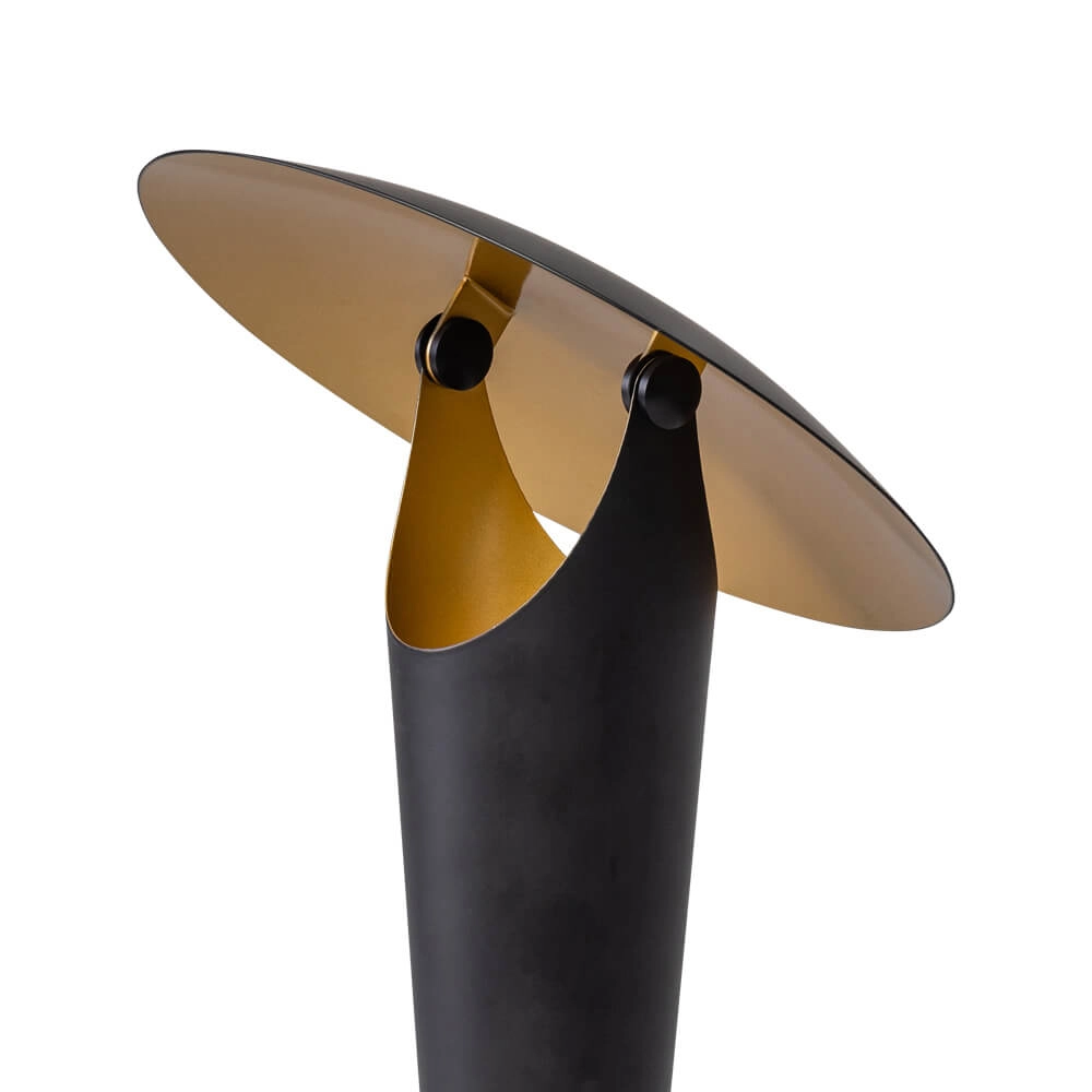 Moderne Tischlampe The Britt schwarz mit gold ETH 8720195304432
