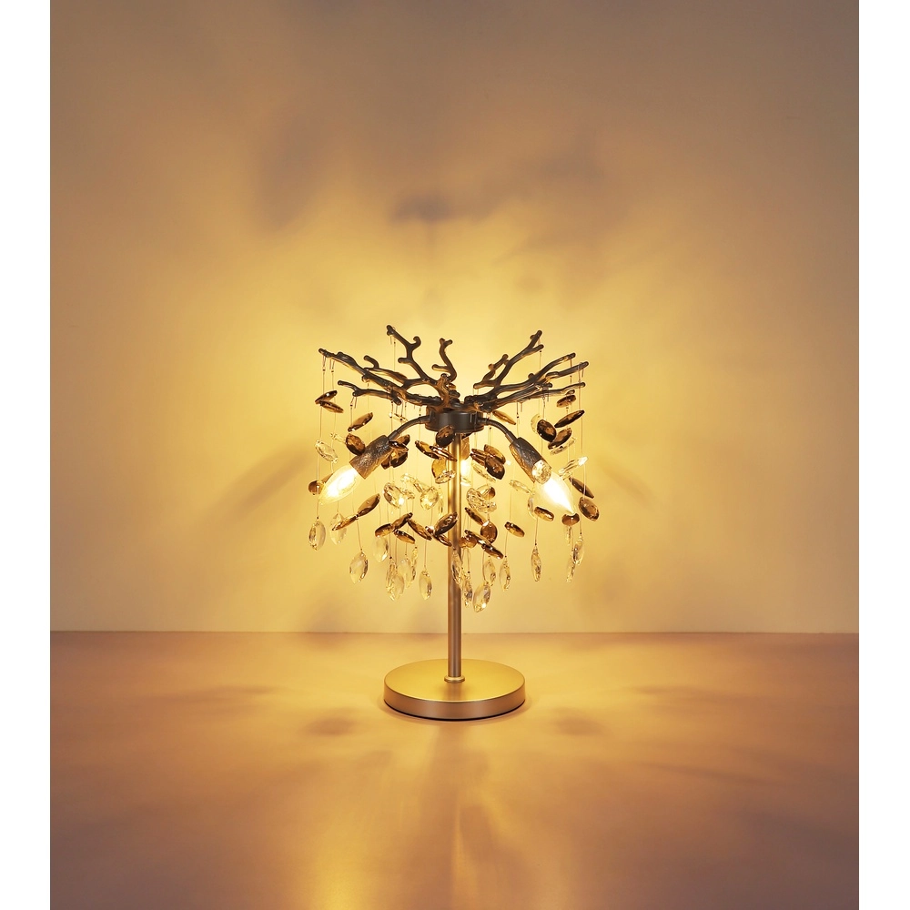 Tischlampe Queena silbergrau Ø 36cm Globo 9007371525683