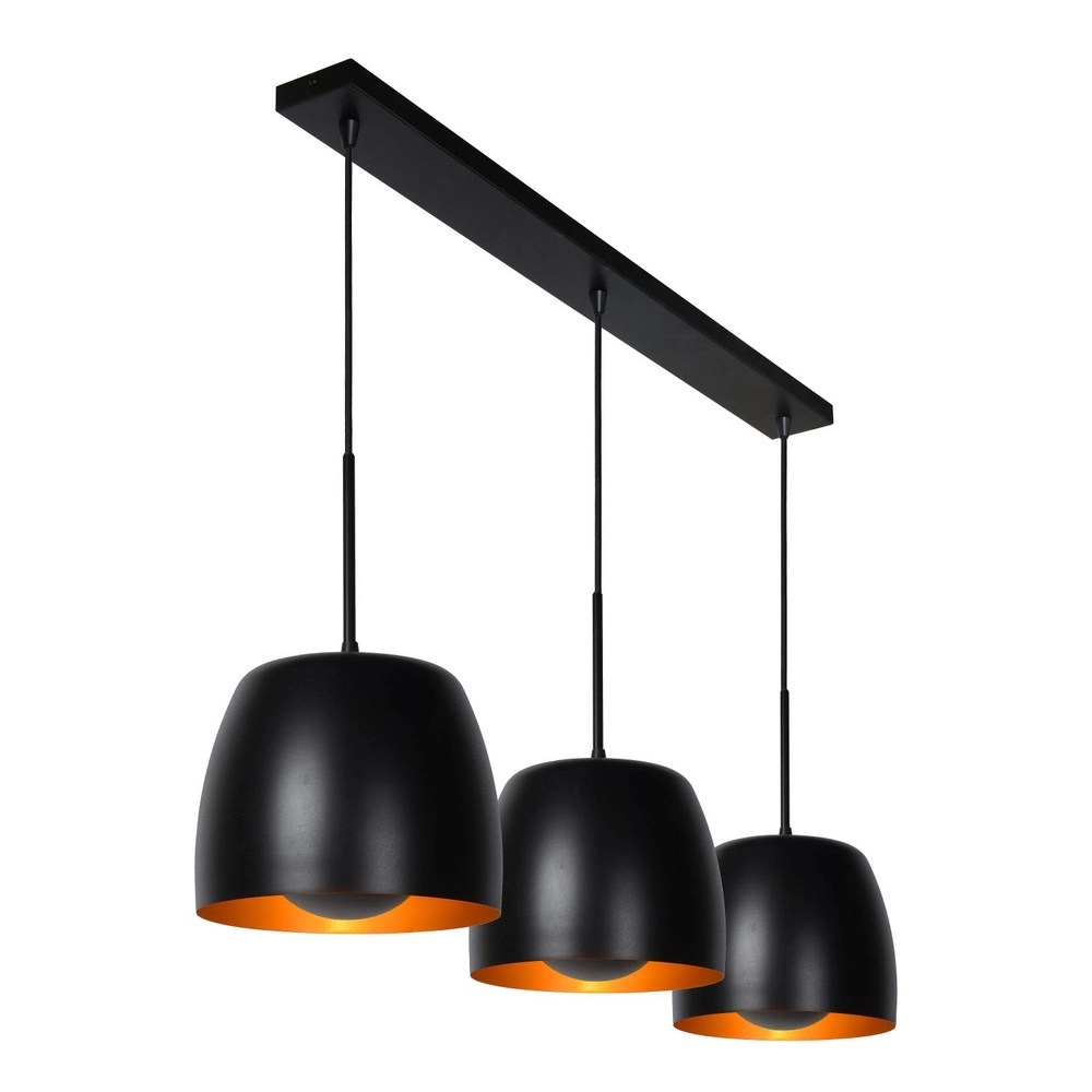 3-Licht Pendellampe Nolan Schwarz Lucide 5411212302892