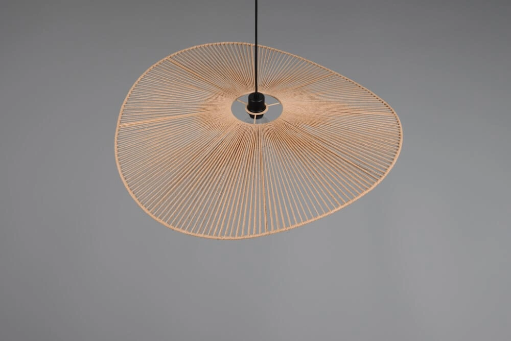 Große japandi Pendelleuchte Laurine Ø 78cm Trio 4017807637632
