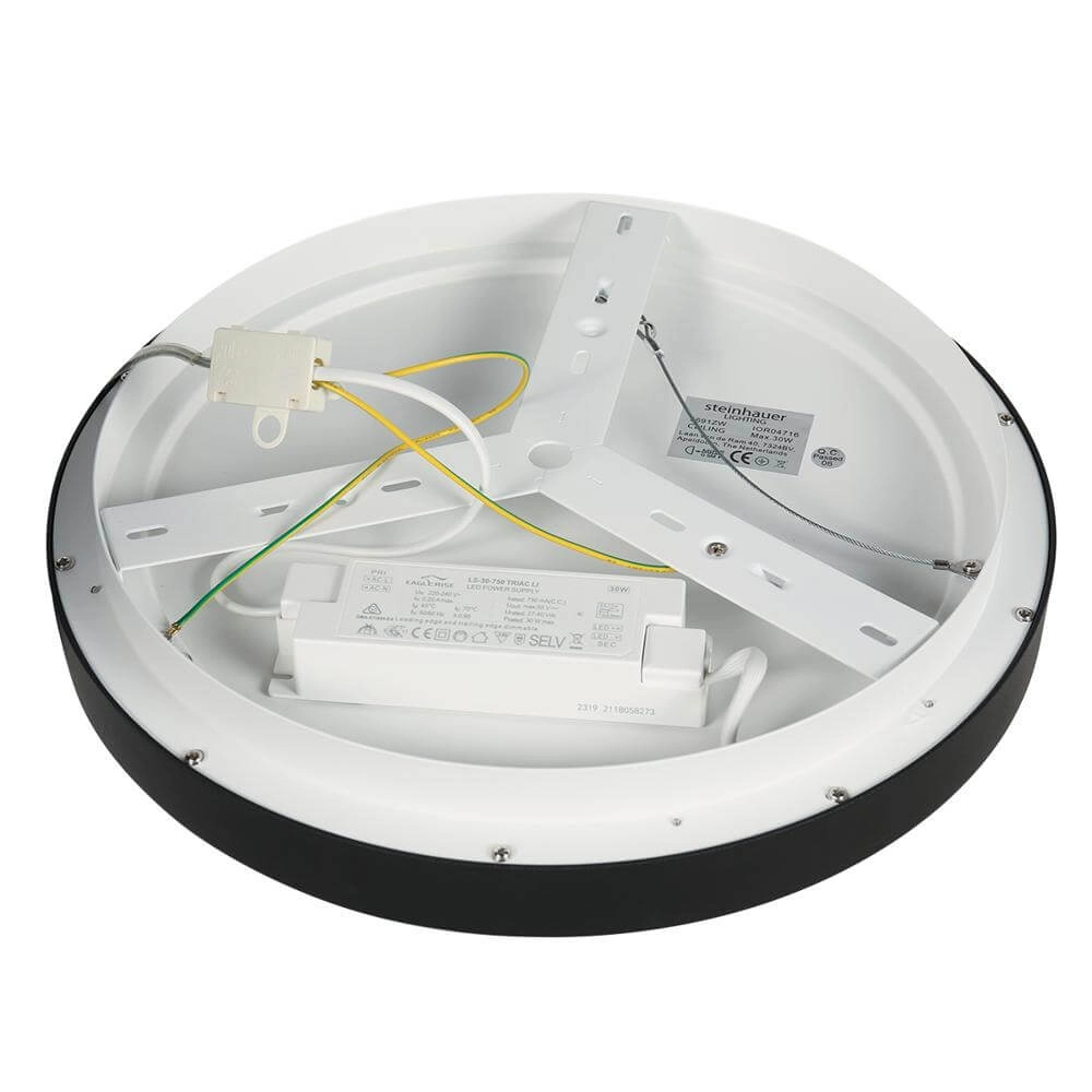 Deckenlampe Ringlede Design schwarz Ø 38cm Steinhauer 8712746171952