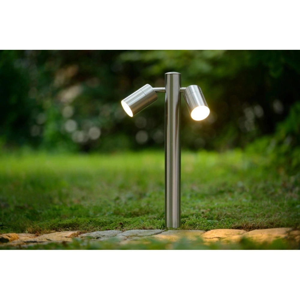 Gartenlampe Arne-Led 2-Licht Chrom Lucide 5411212143839