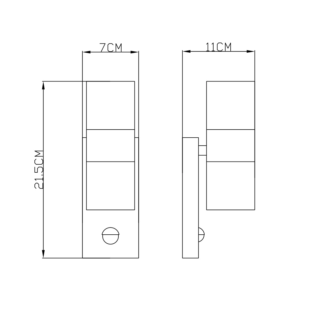 Wandlampe Style Edelstahl mit Sensor Globo 9007371340484