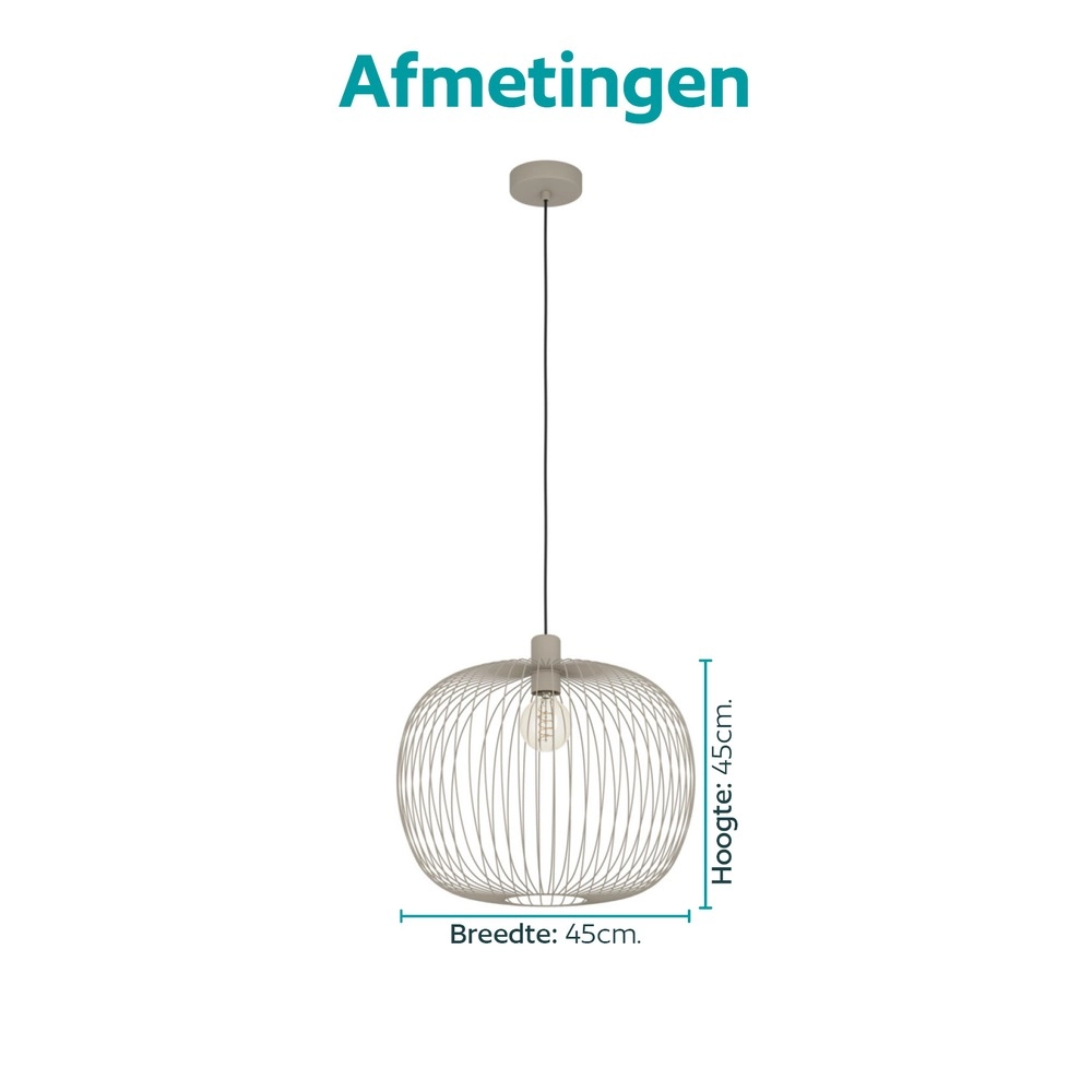 Draht-Pendellampe Lodods sandbraun Ø 45 cm Eglo 9008606390281