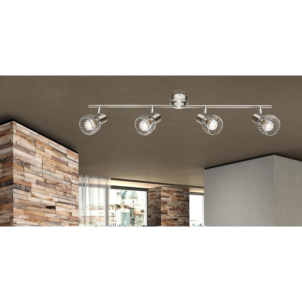 Deckenlampe Texas 4-Light-Nickel Globo 9007371365890