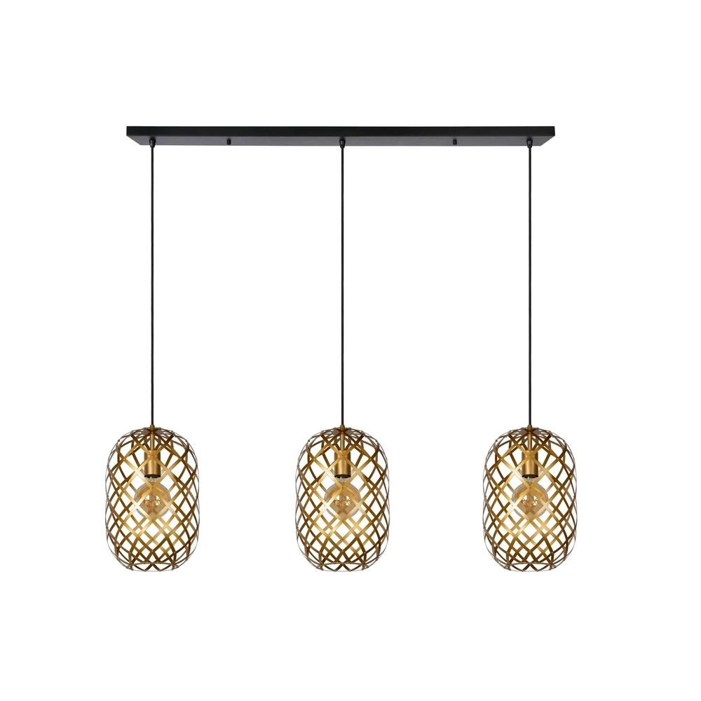 3-Licht Pendellampe Wolfram Gold