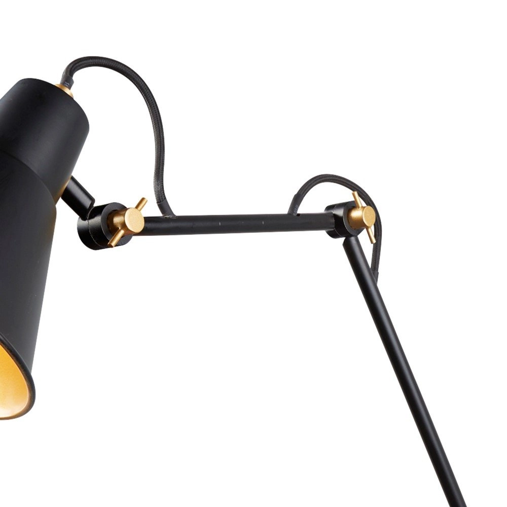 Leselampe aus Schwarzgold Readi Searchlight 5053423101842
